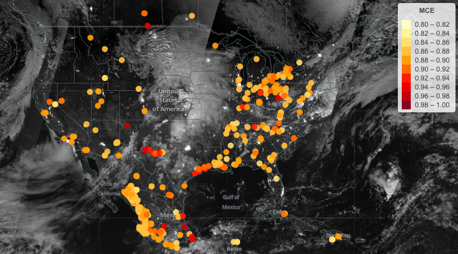 Fire Light Detection Algorithm Map