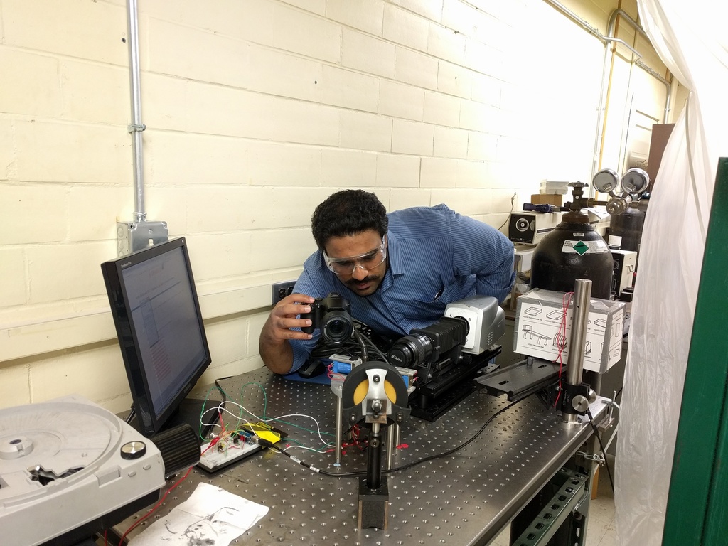 Researcher at work in the Ratner Lab
